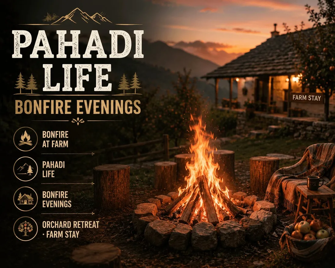Bonfire at farm